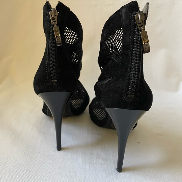 Guess black mesh open toe bootie - Picture 3 of 3